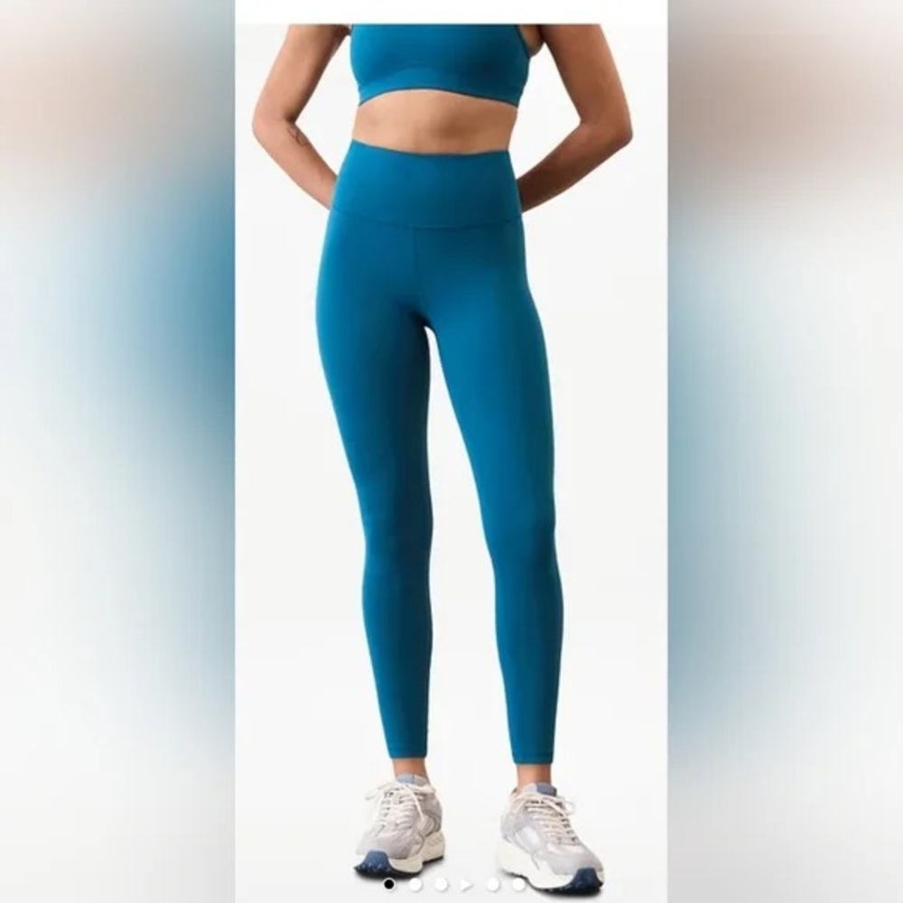 Athleta Elation Tea Dye 7/8 Teal Leggings